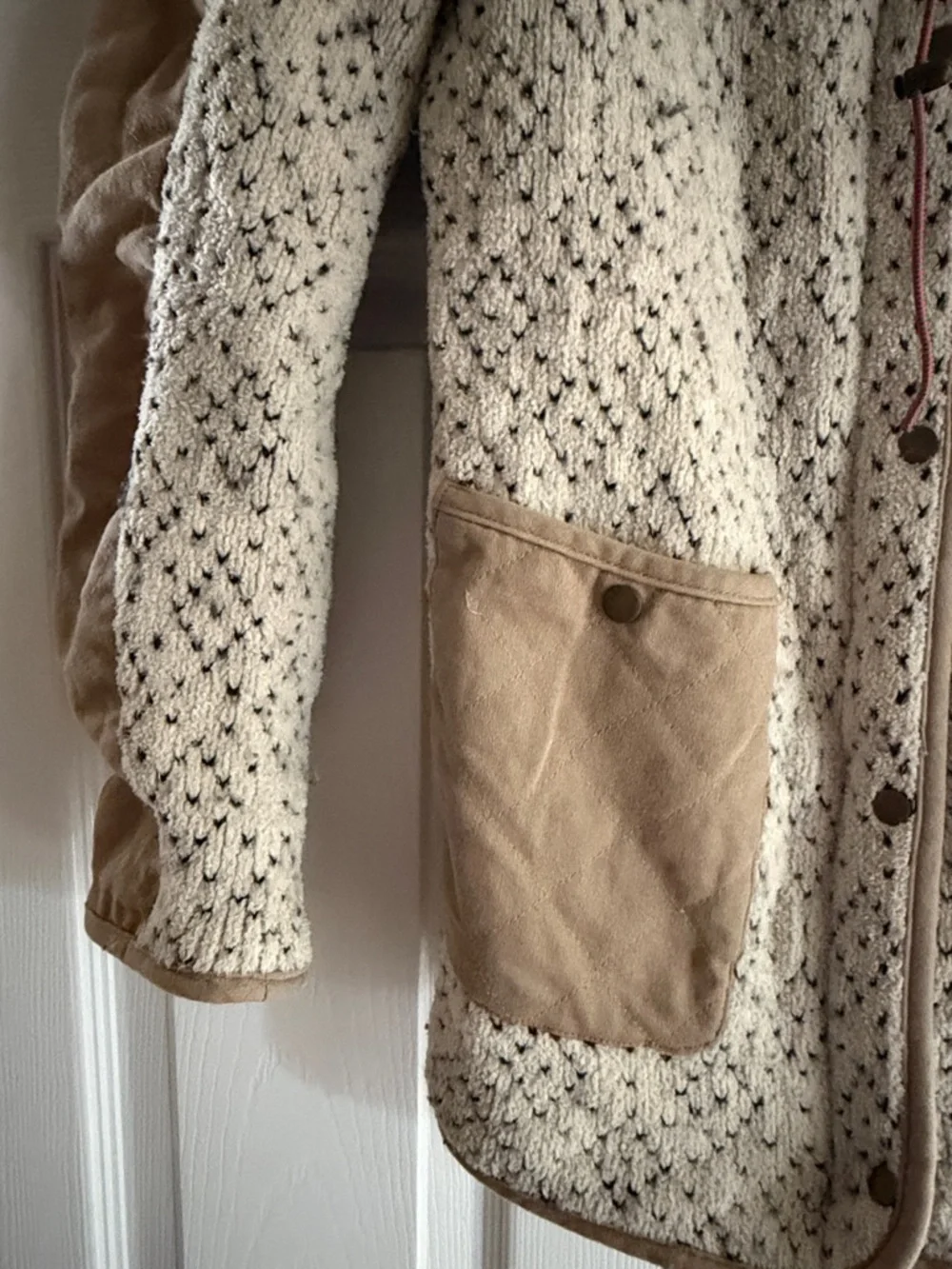 Sleeping on Snow Anthropologie Cream & Tan Contrast Women's Jacket - Picture 5 of 15